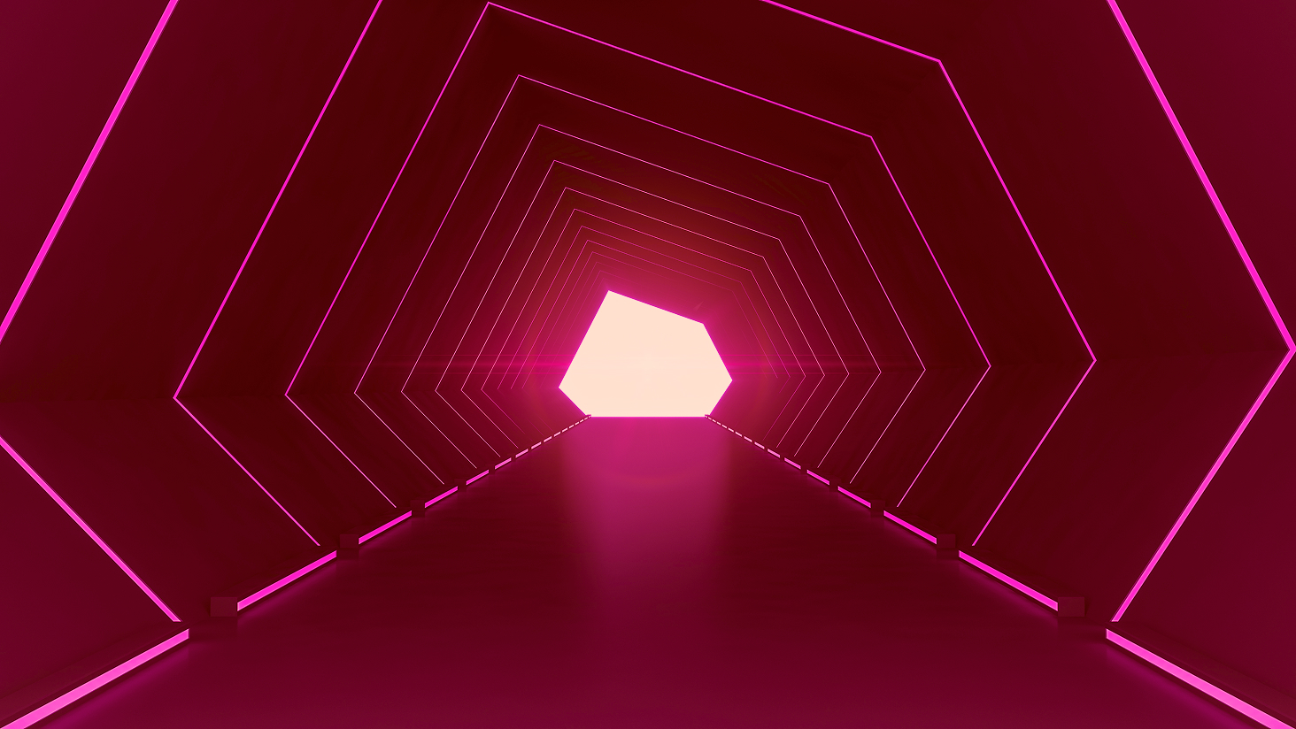 Image of red-wavelength LED light spreading