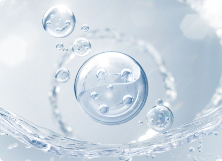 水滴の中の NAD+ 成分を表現したイメージ
